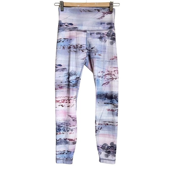 Lululemon Pants - Lululemon Wunder Under Sunrise Silhouette Leggings Sz 4 Inseam 25" Yoga Gym